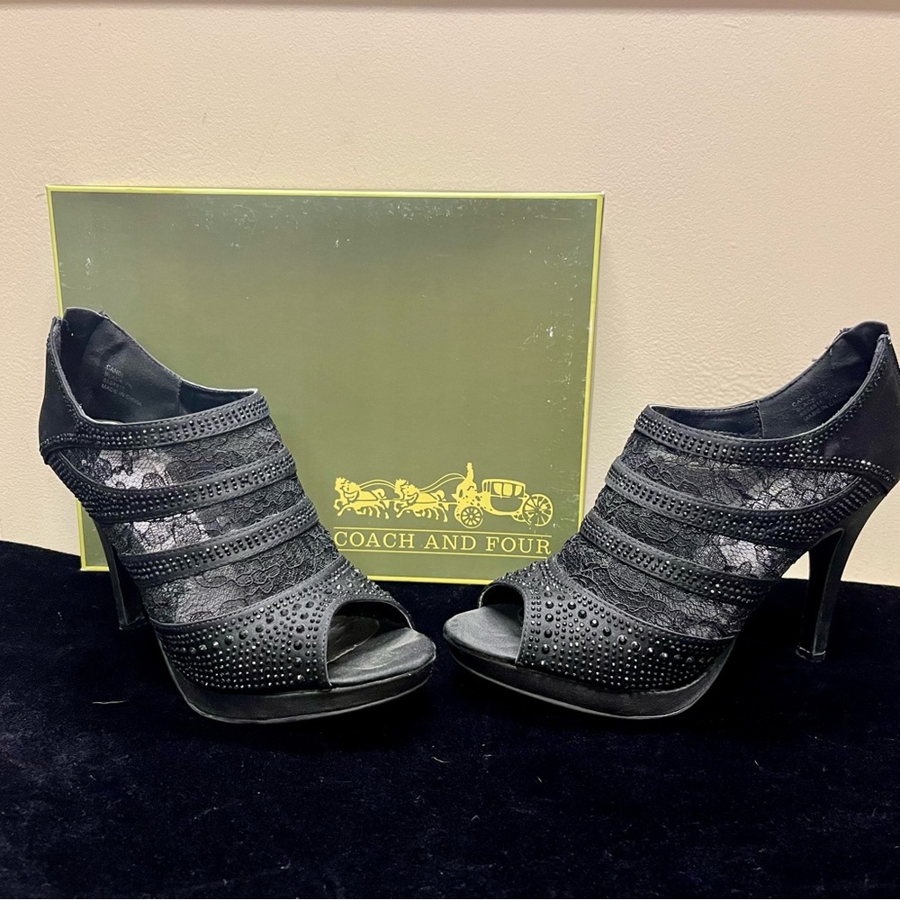 Coach and Four Black Women's Heels - Size 7.5